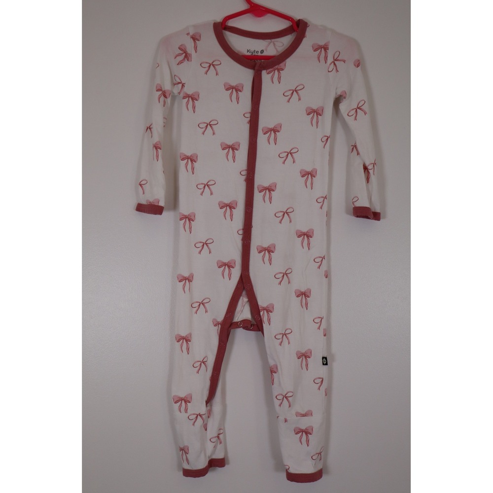 Kyte Baby Rose Bows Snap Romper 18-24M